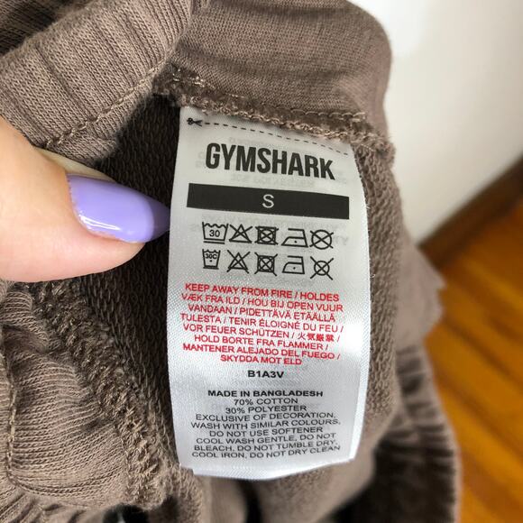 Gymshark Jogger Sweatpants Brown Olive Drawstring Waist Small - Picture 7 of 8